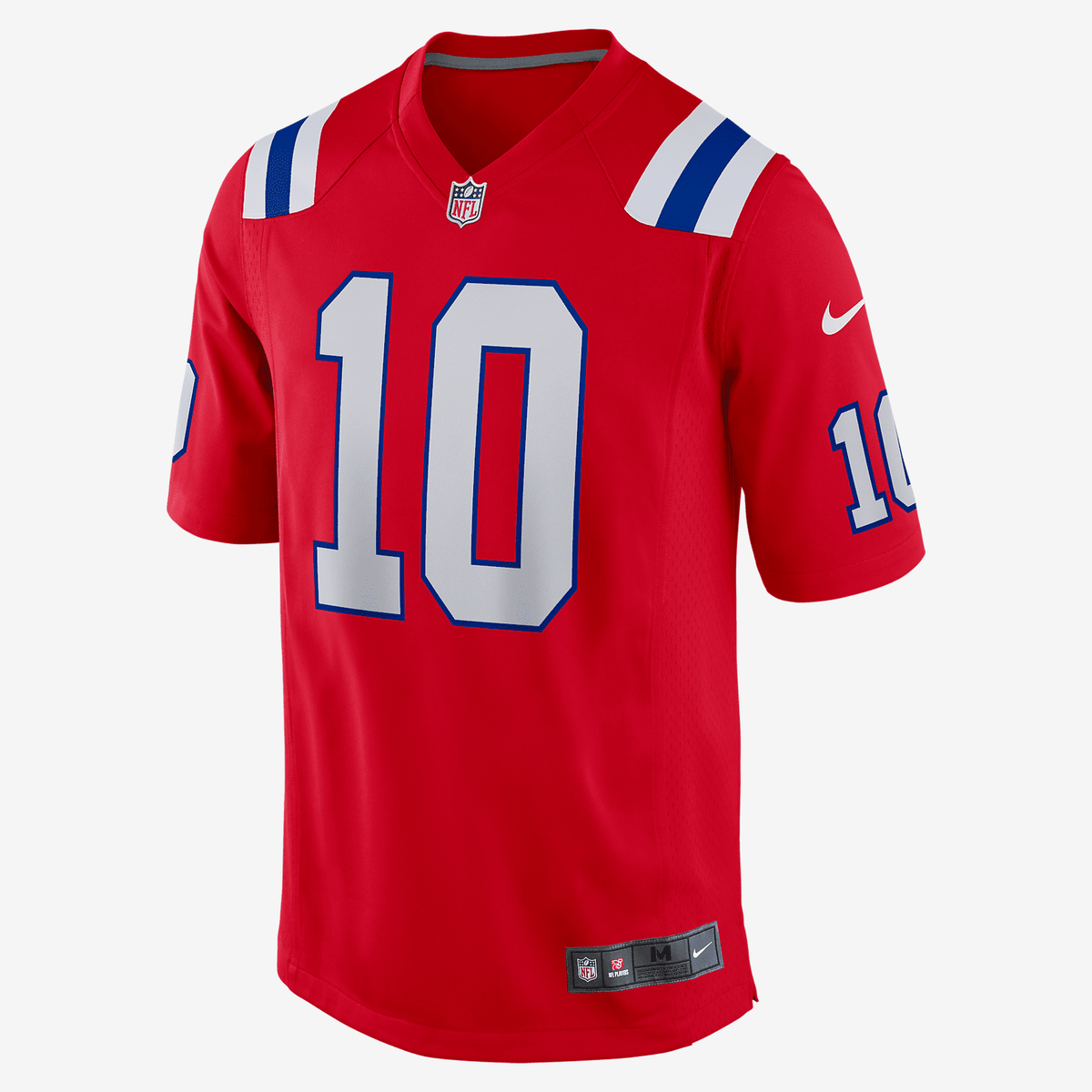 NFL New England Patriots (Mac Jones) Men's Game Football Jersey - Red(S)