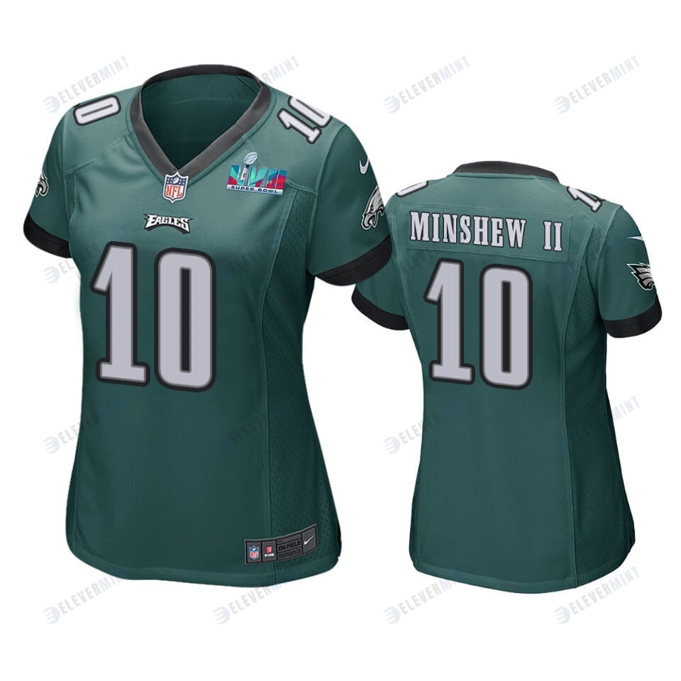 Gardner Minshew II 10 Philadelphia Eagles Super Bowl LVII Game Jersey - Women Green(S/No)