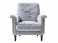 Faux fur accent chair for living room 80 x 85 x 90cm gray color