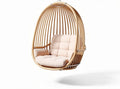 Hanging rattan chair with cushion for indoor and outdoor relaxation 120 x 90 x 140cm