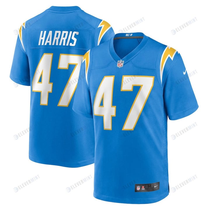 Josh Harris 47 Los Angeles Chargers Game Jersey - Powder Blue(S/No)