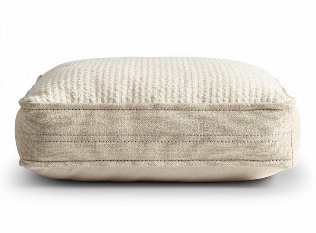Cotton cushion measuring 40 x 30 x 10cm suitable for indoor seating