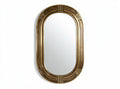Bronze framed oval mirror for entryway wall decor 80 x 50 x 5cm