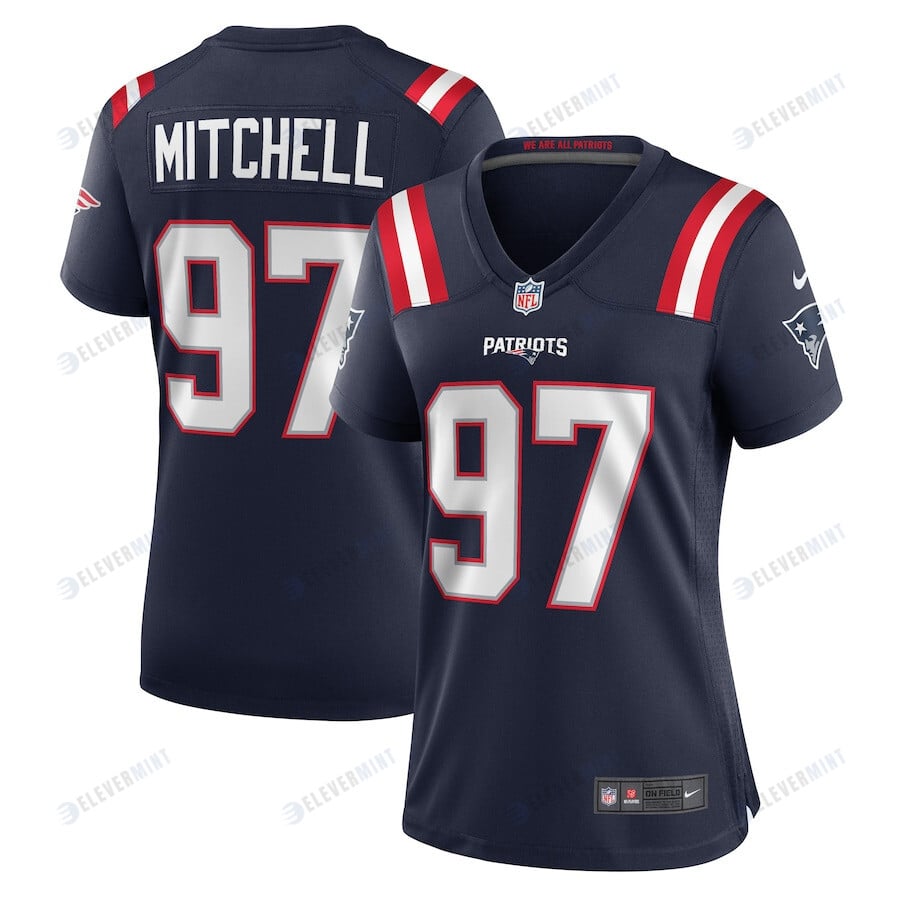 DaMarcus Mitchell 97 New England Patriots Women Game Jersey - Navy(S/No)