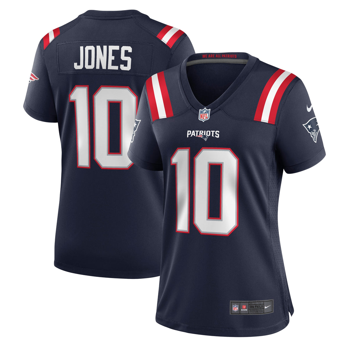 Mac Jones New England Patriots Nike Women's Player Game Jersey - Navy(S)