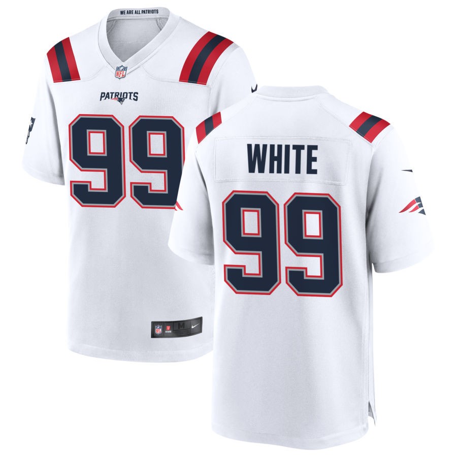 Keion White New England Patriots Nike Game Jersey - White(S)