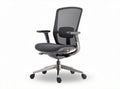 Ergonomic office chair with breathable mesh back and cushioned seat gray 54 x 60 x 92cm
