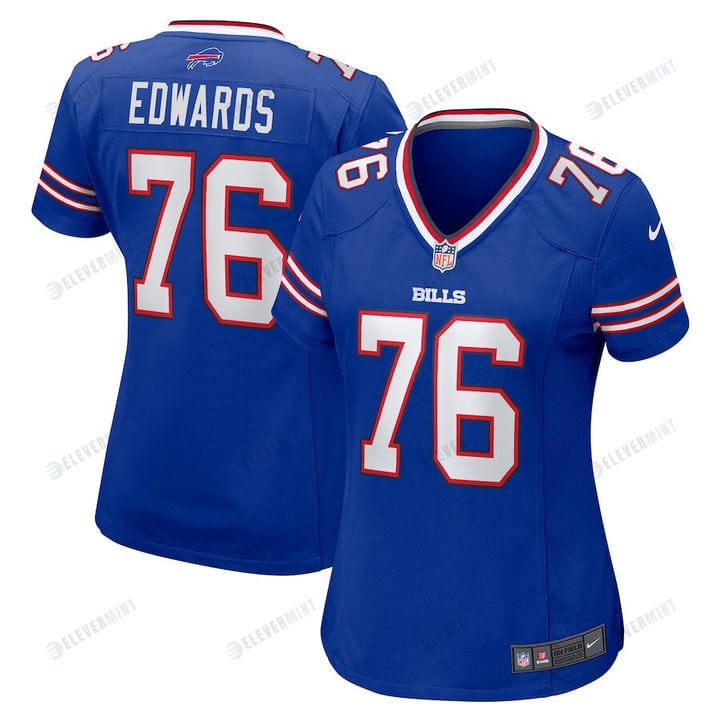 David Edwards 76 Buffalo Bills Women's Game Jersey - Royal(S/No)