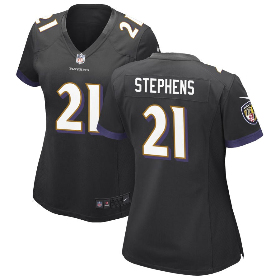 Brandon Stephens Baltimore Ravens Nike Women's Alternate Game Jersey - Black(S)