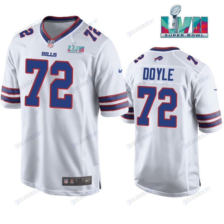 Tommy Doyle 72 Buffalo Bills Super Bowl LVII Away Player Men Jersey - White Jersey(S/No)
