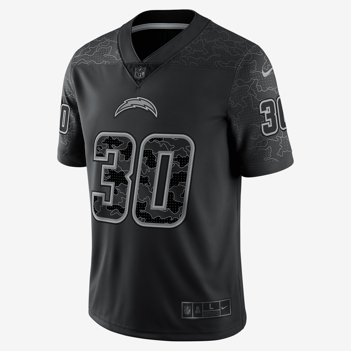 NFL Los Angeles Chargers RFLCTV (Austin Ekeler) Men's Fashion Football Jersey - Black(S)