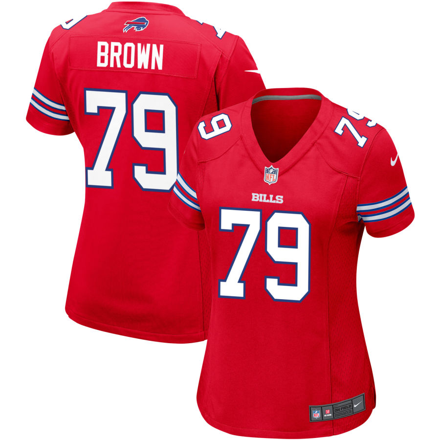 Spencer Brown Buffalo Bills Nike Women's Alternate Game Jersey - Red(S)