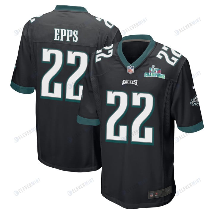 Marcus Epps 22 Philadelphia Eagles Super Bowl LVII Champions Men Game Jersey - Black(S/No)