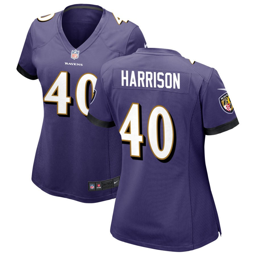 Malik Harrison Baltimore Ravens Nike Women's Game Jersey - Purple(S)