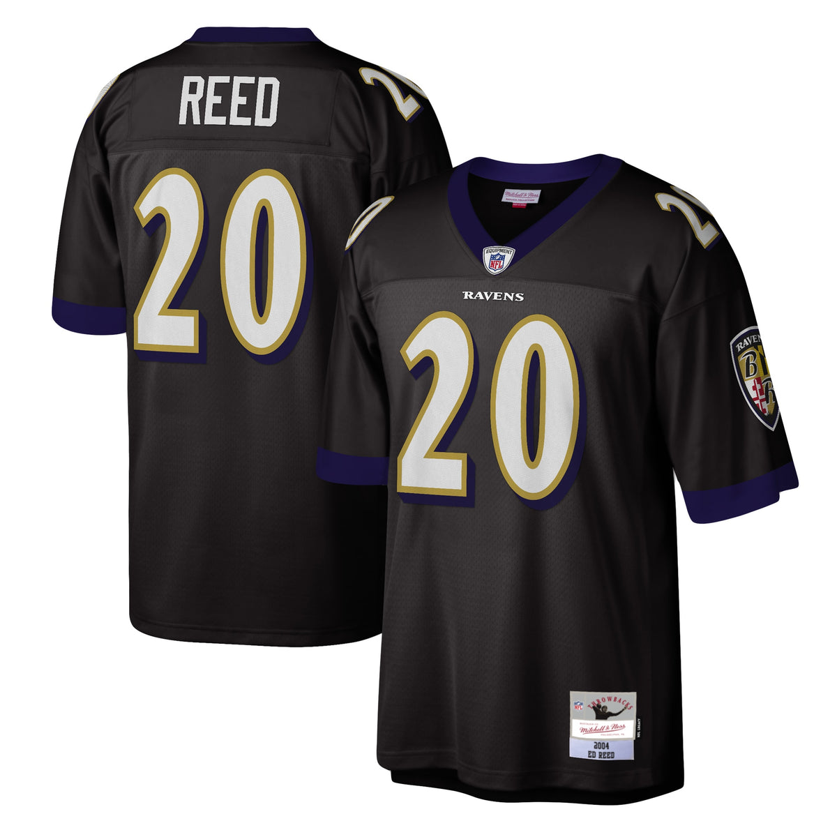 Ed Reed Baltimore Ravens Mitchell  Ness Legacy Replica Jersey - Black(S)