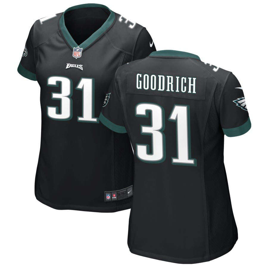 Mario Goodrich Philadelphia Eagles Nike Women's Alternate Game Jersey - Black(S)