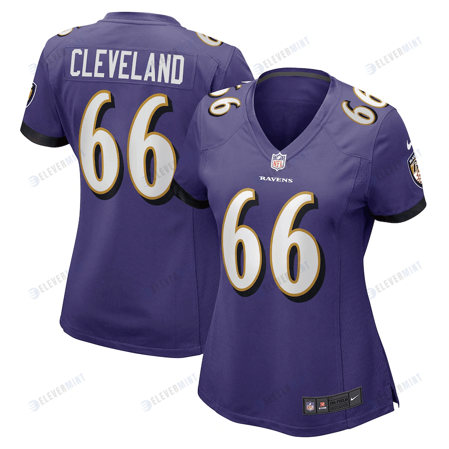 Ben Cleveland 66 Baltimore Ravens Women's Game Jersey - Purple(S/No)