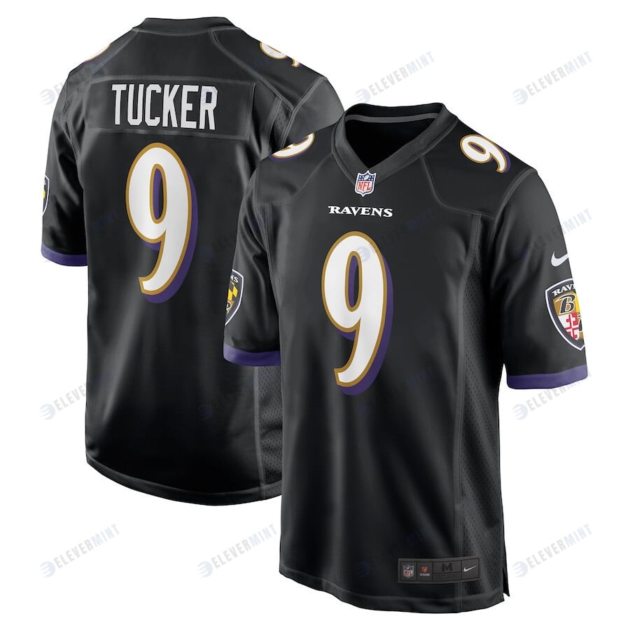 Justin Tucker 9 Baltimore Ravens Men Game Jersey - Black(S/No)