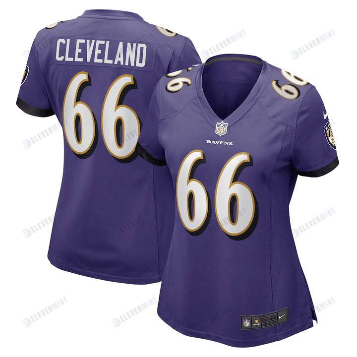 Ben Cleveland 66 Baltimore Ravens Women's Game Jersey - Purple(S/No)