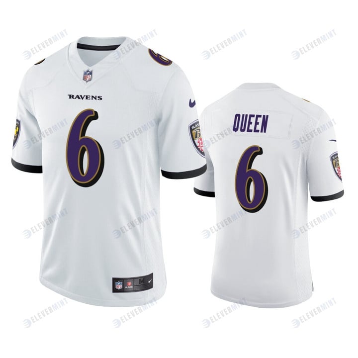 Patrick Queen 6 Baltimore Ravens White Vapor Limited Jersey(S/No)