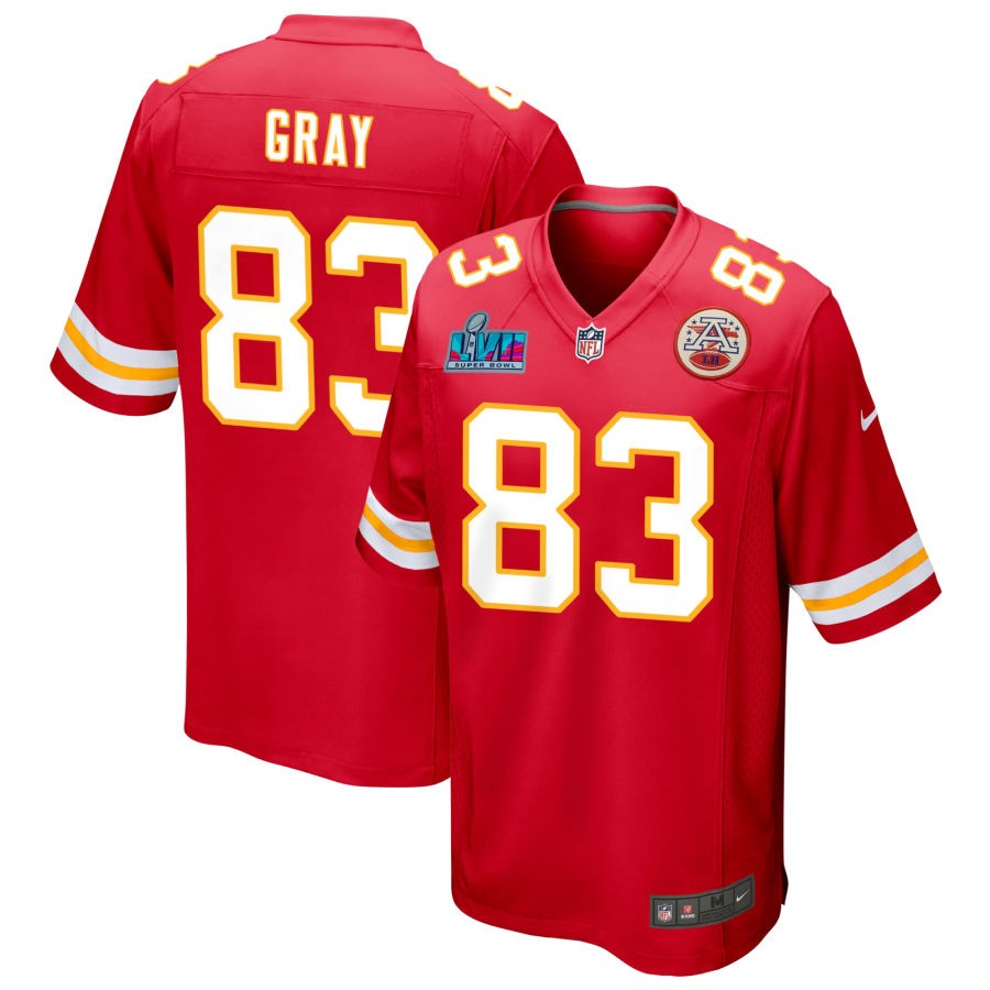 Noah Gray Kansas City Chiefs Nike Super Bowl LVII Game Jersey - Red(S)