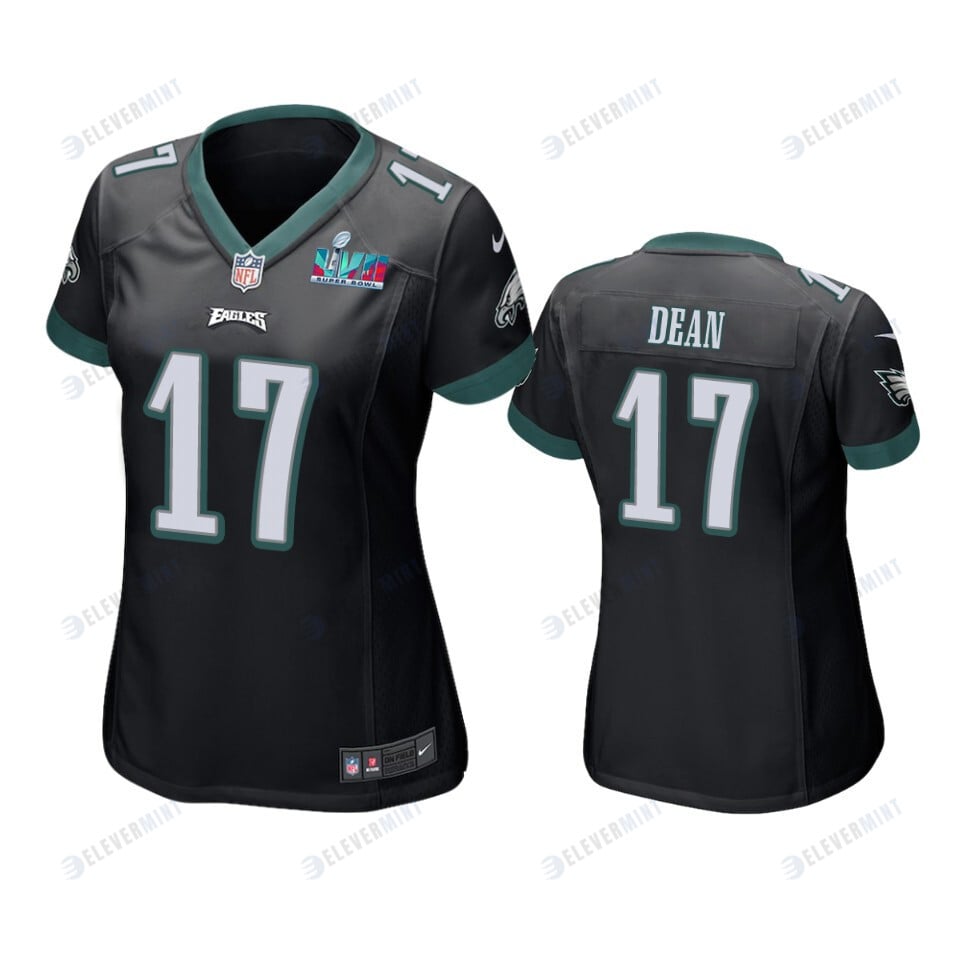Nakobe Dean 17 Philadelphia Eagles Super Bowl LVII Black Game Jersey - Women(S/No)