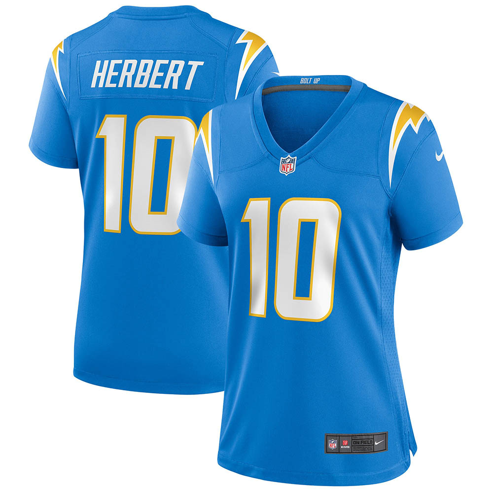 Women's Los Angeles Chargers Justin Herbert Game Jersey Powder Blue(S/Powder Blue)