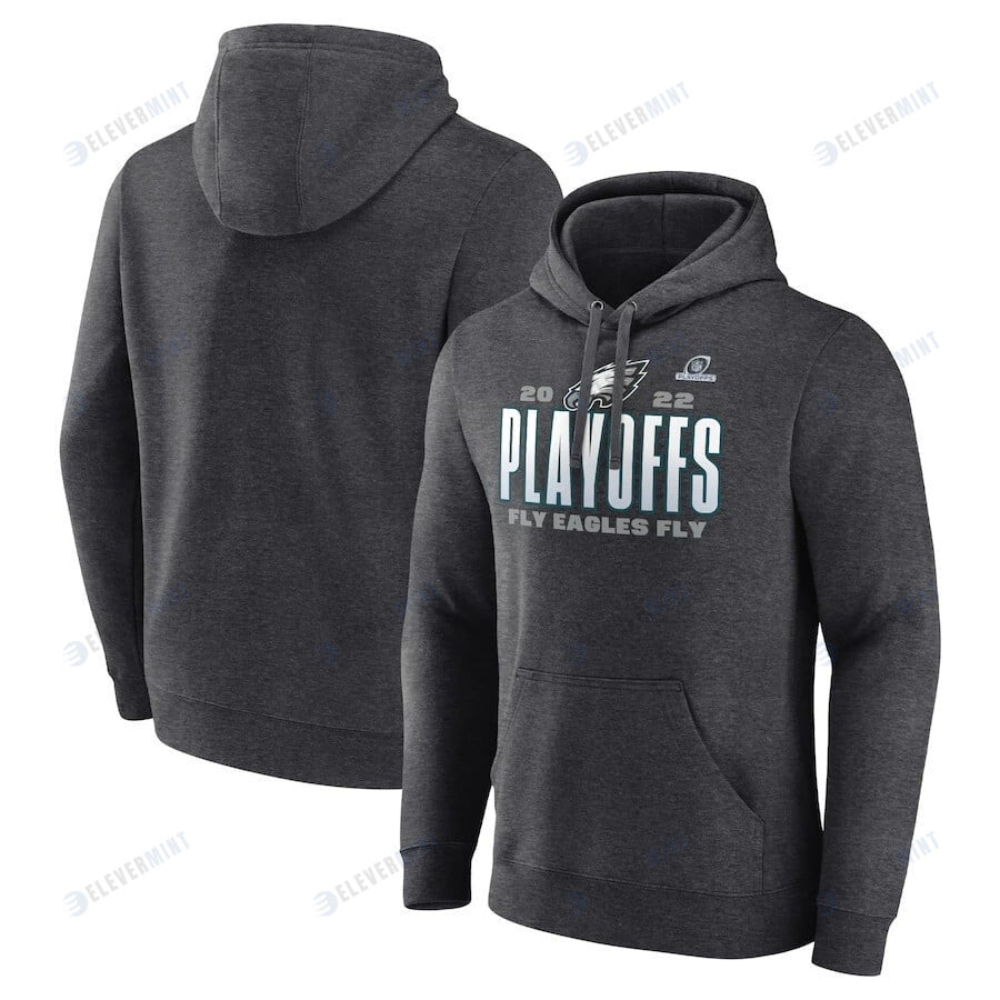 Philadelphia Eagles 2022 NFL Playoffs Our Time Pullover Hoodie - Charcoal(S)