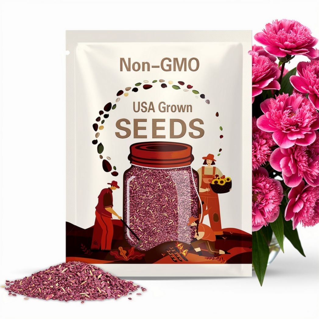 Double Pink poppy seeds 25