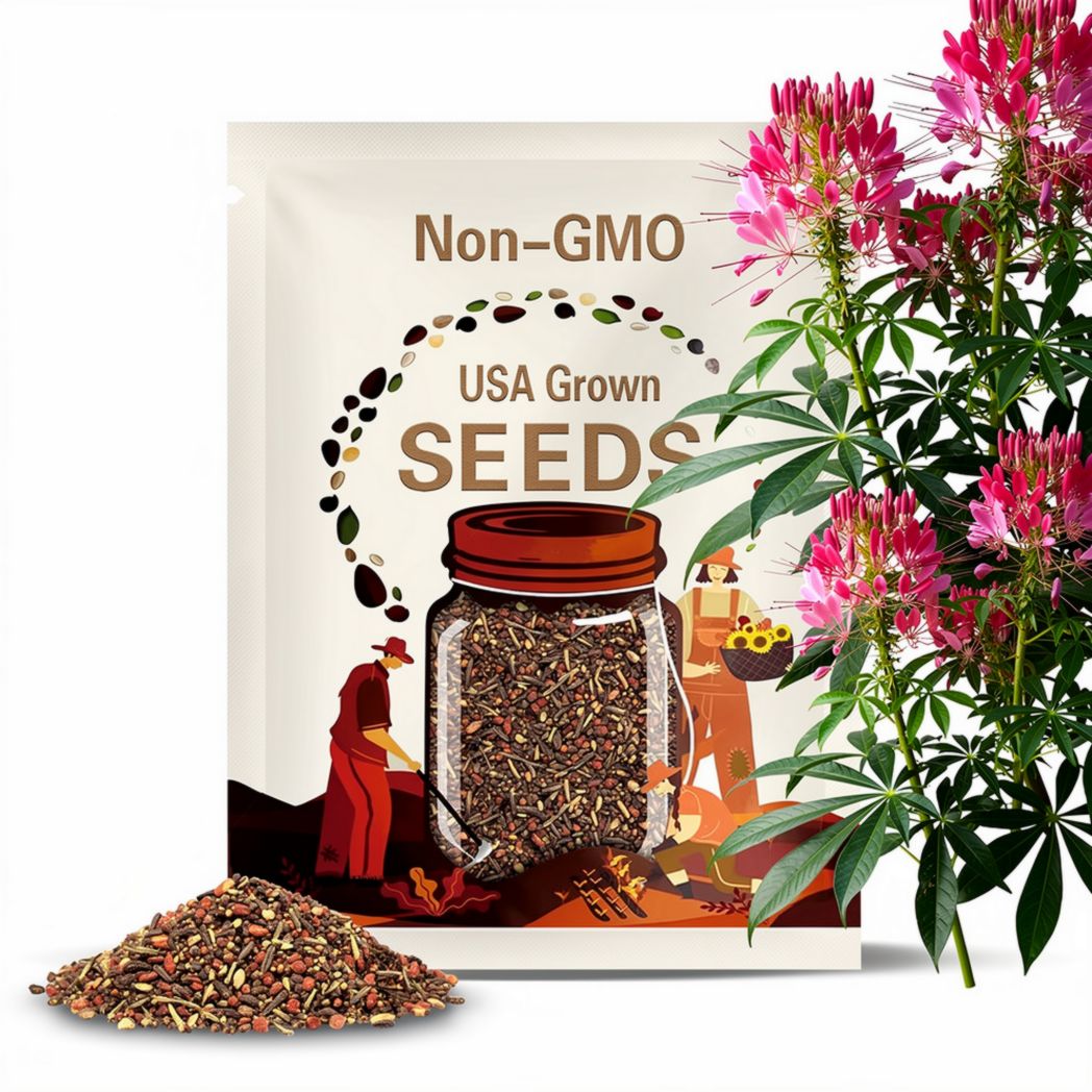 Cleome Cherry Queen - 25 Seeds - C. Hassleriana