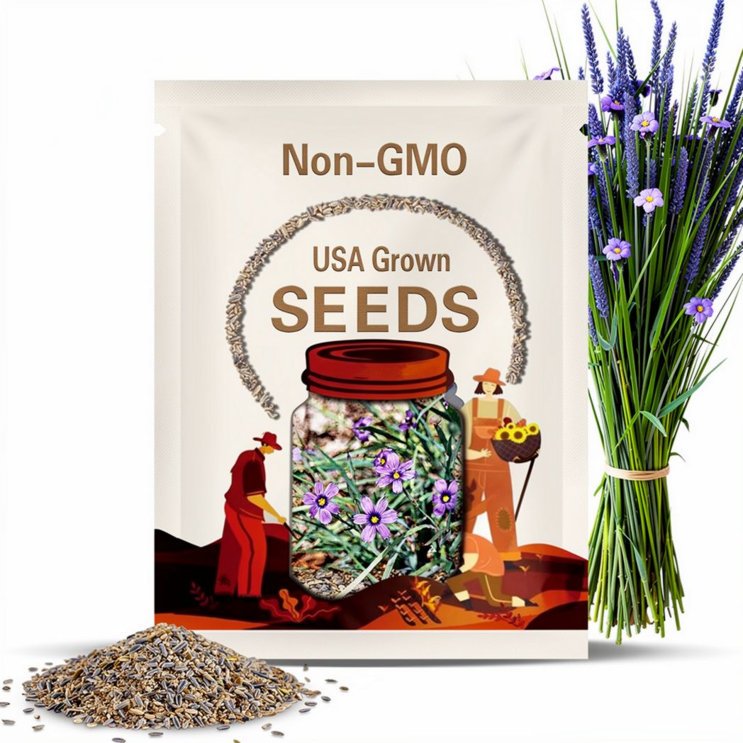 Blue-eyed Grass (Sisyrinchium bellum) - 50 seeds