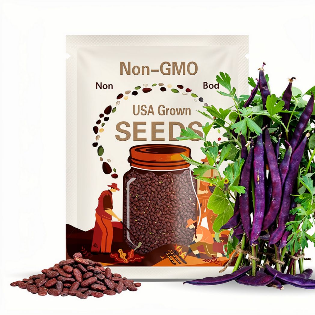 Purple Podded Pole Beans Heirloom Vegetable Seeds