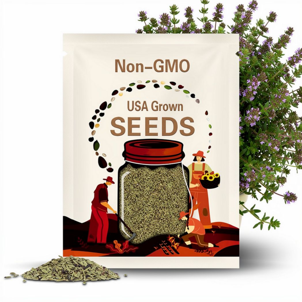 Thyme, Lemon | 200 Seeds | Heirloom | Culinary Kitchen Herb | Citirus Flavor | Non GMO | Thymus pulegioides