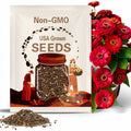 Zinnia, Cherry Queen Heirloom Seeds, Flower Seeds, Red Flower, Butterfly Garden, Cut flowers