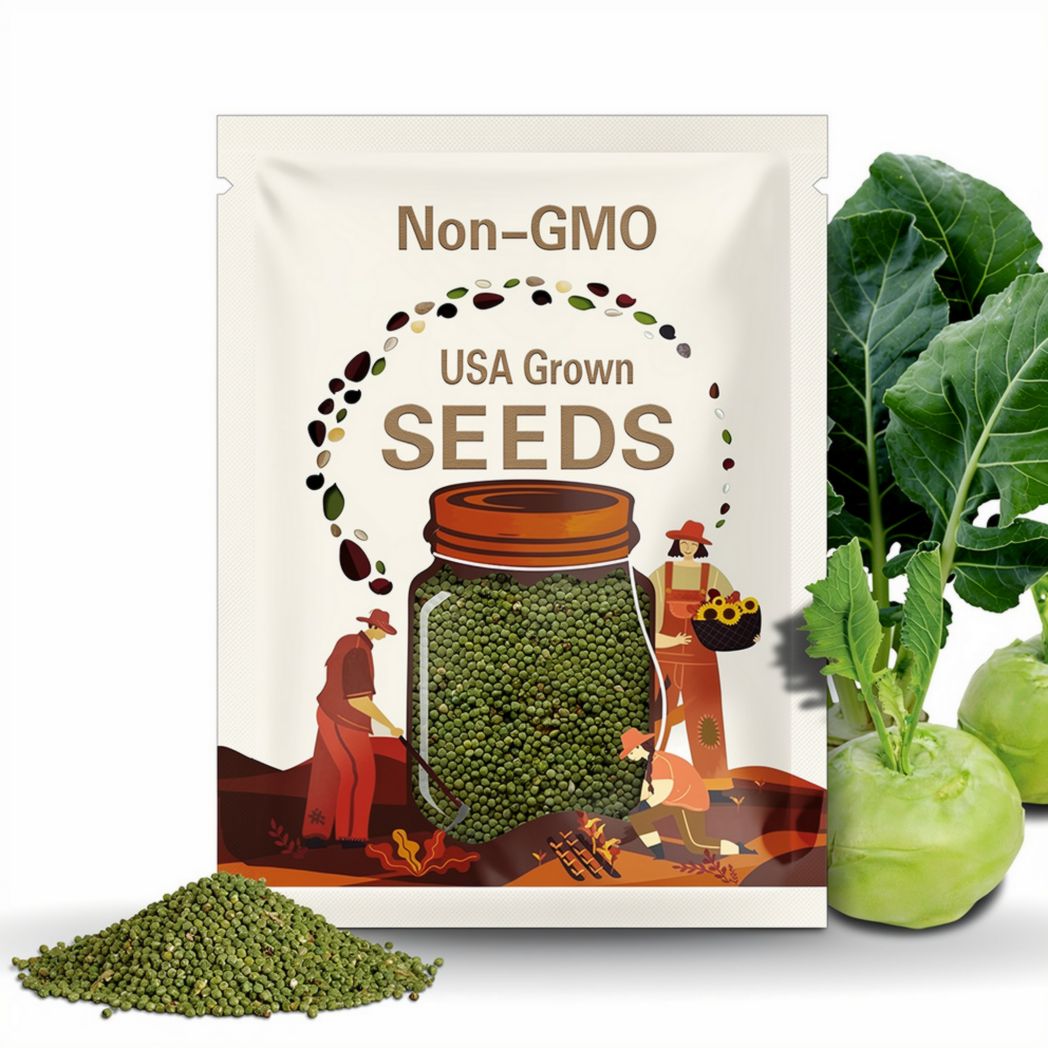 Green Kohlrabi Seeds: German Turnip, Non-GMO Heirloom, 콜라비
