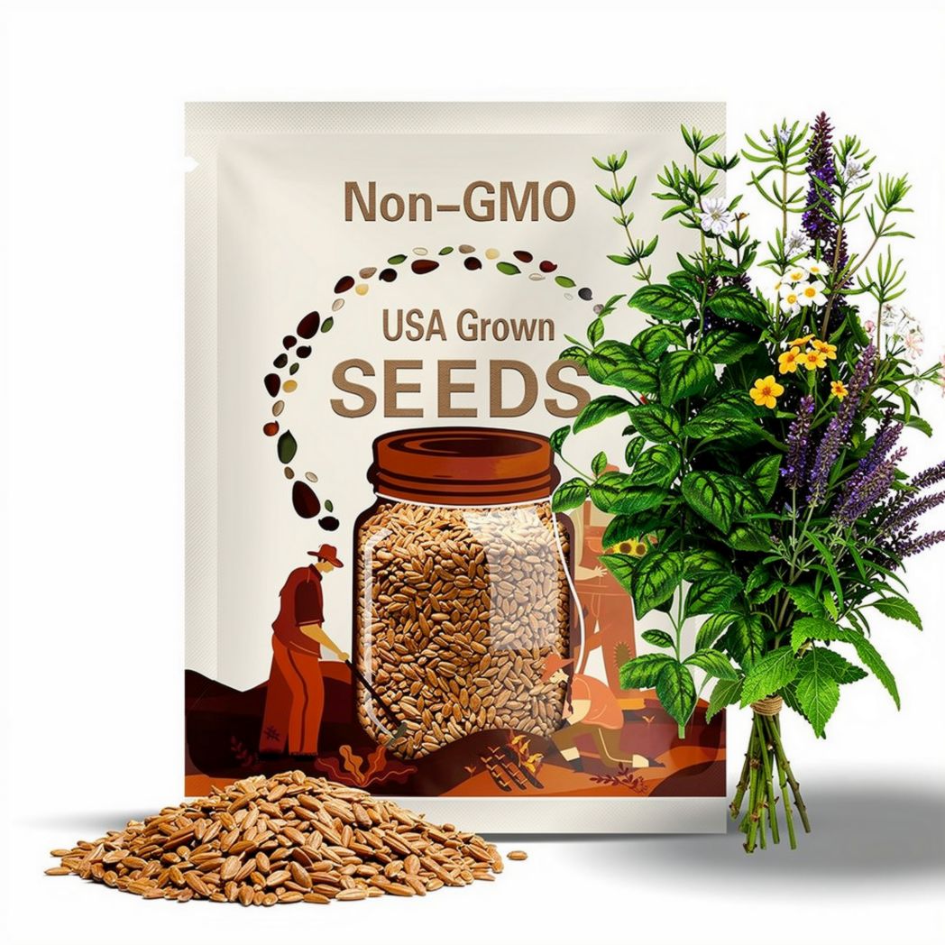 Certified Organic Herb Seeds (15-Pack) – Non GMO, Heirloom – Seed Starting Video