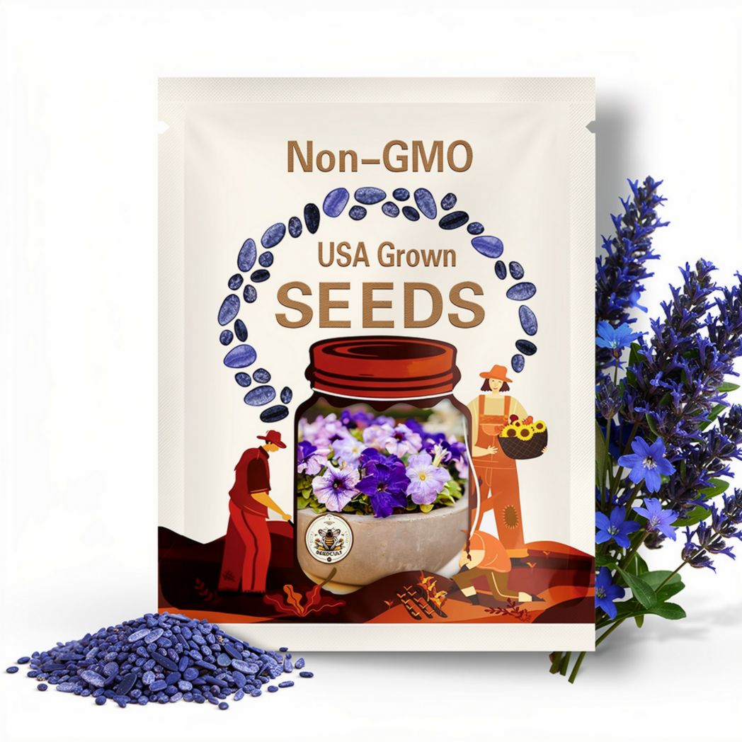 Blue Fashion Petunia Seeds, Limbo Series, Pelleted for easier sowing and germination, Petunia Hybrida PE7625P