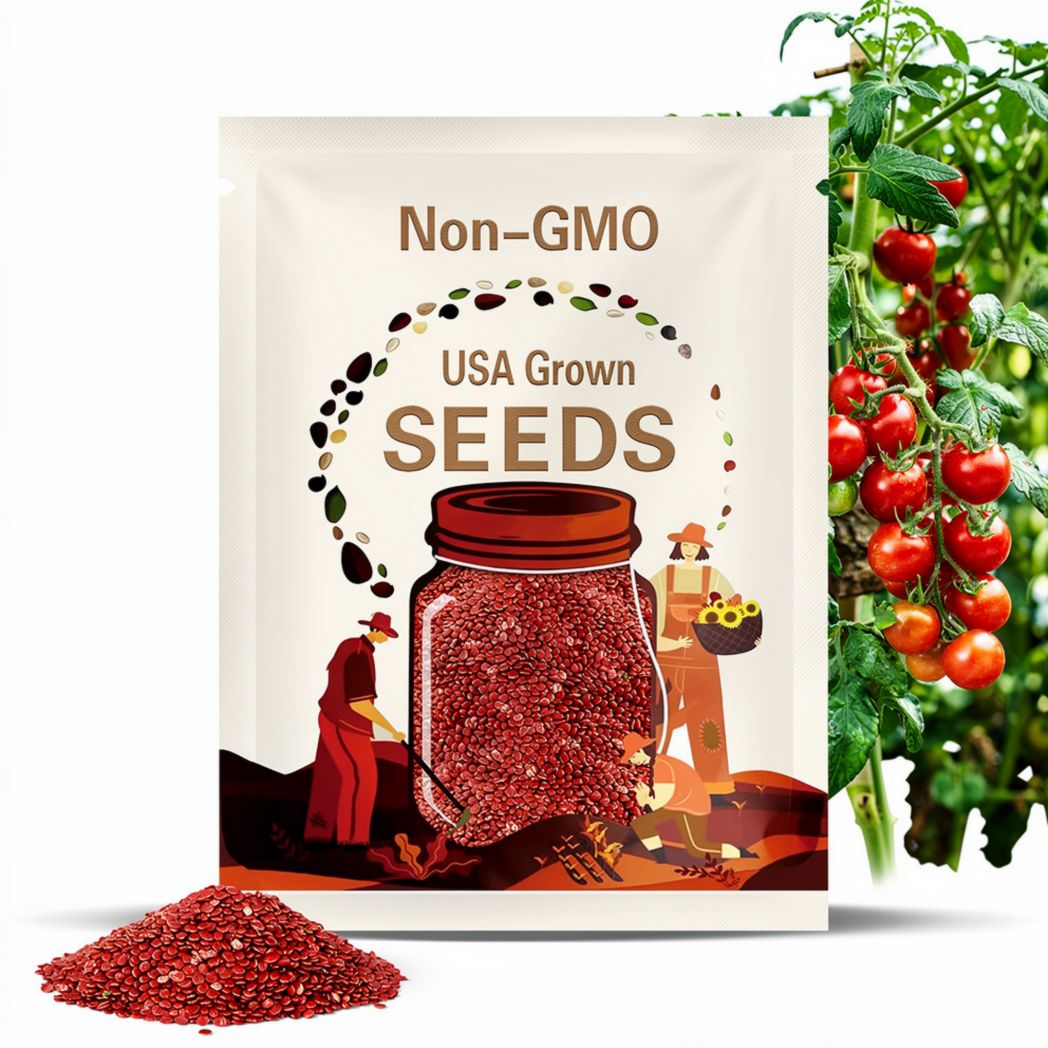 Large Red Cherry Tomato Seeds: Heirloom Variety, High-Yield (50 Seeds)