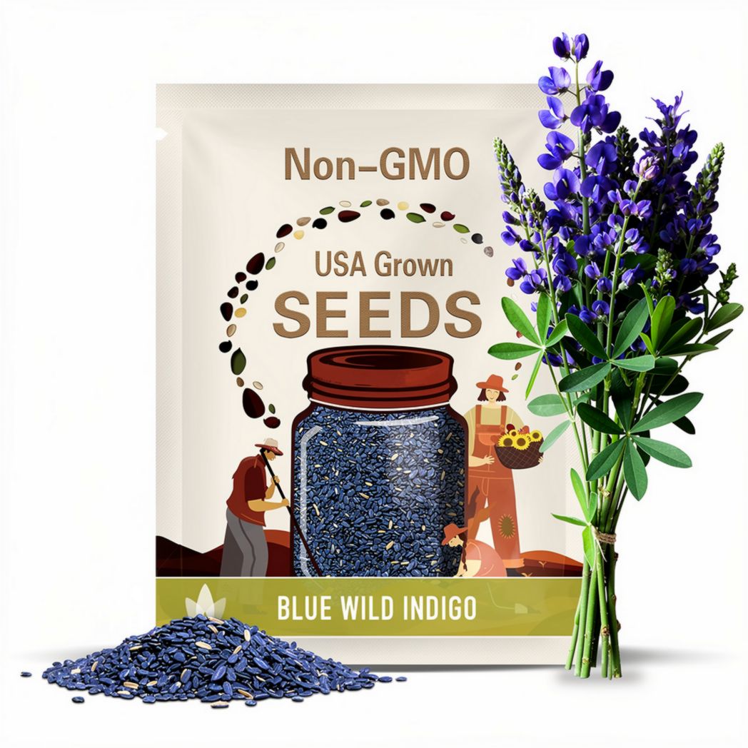 Blue Wild Indigo Flower Seeds- 35 Seeds, Heirloom Flower, Baptisia australis, Cut Flower Garden, Pea Blossoms, Native, Open Pollinated