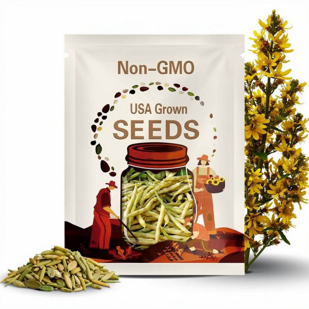 Golden Wax Bean Seeds 50 Ct Bush Yellow Bean Stringless Vegetable NON-GMO USA