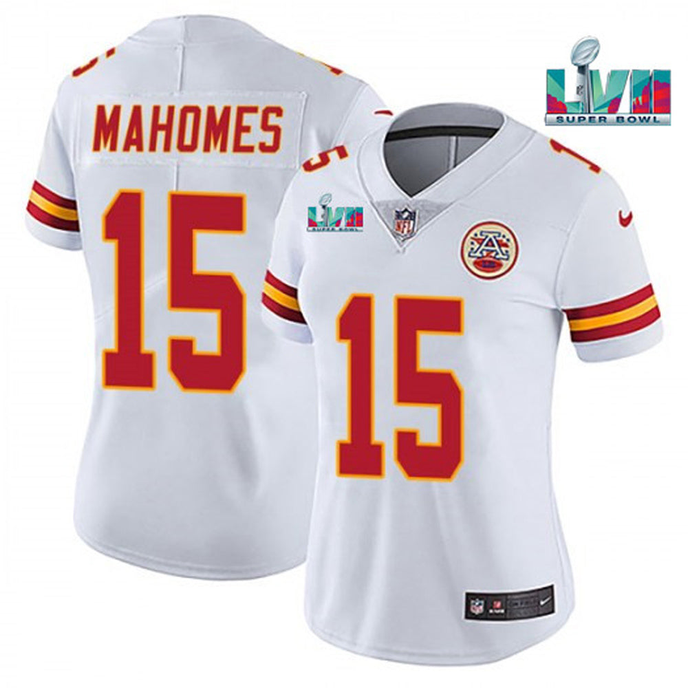 Women's Kansas City Chiefs Patrick Mahomes Super Bowl 57 Game Vapor Jersey White(S/White)