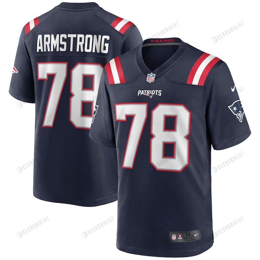 Bruce Armstrong 78 New England Patriots Men Game Retired Jersey - Navy(S/No)