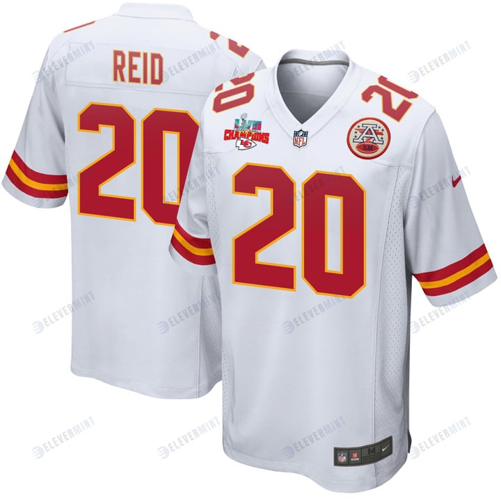 Justin Reid 20 Kansas City Chiefs Super Bowl LVII Champions 3 Stars Men Game Jersey - White(S/No)