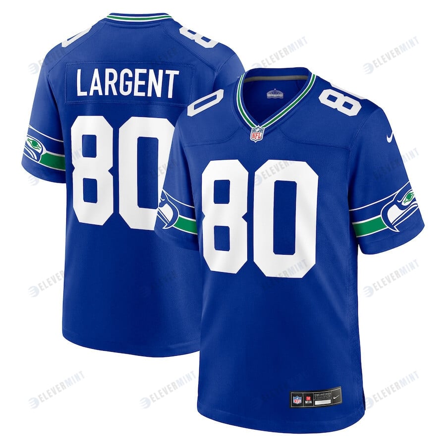 Steve Largent 80 Seattle Seahawks Throwback Player Game Men Jersey - Royal(S/No)