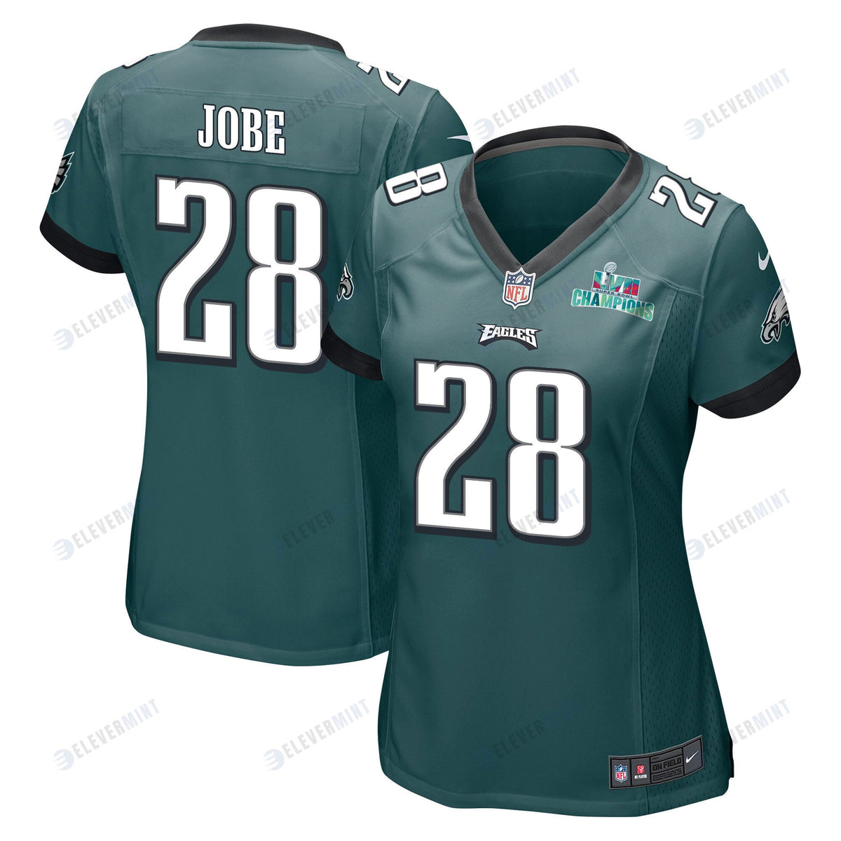 Josh Jobe 28 Philadelphia Eagles Super Bowl LVII Champions Women Game Jersey - Midnight Green(S/No)