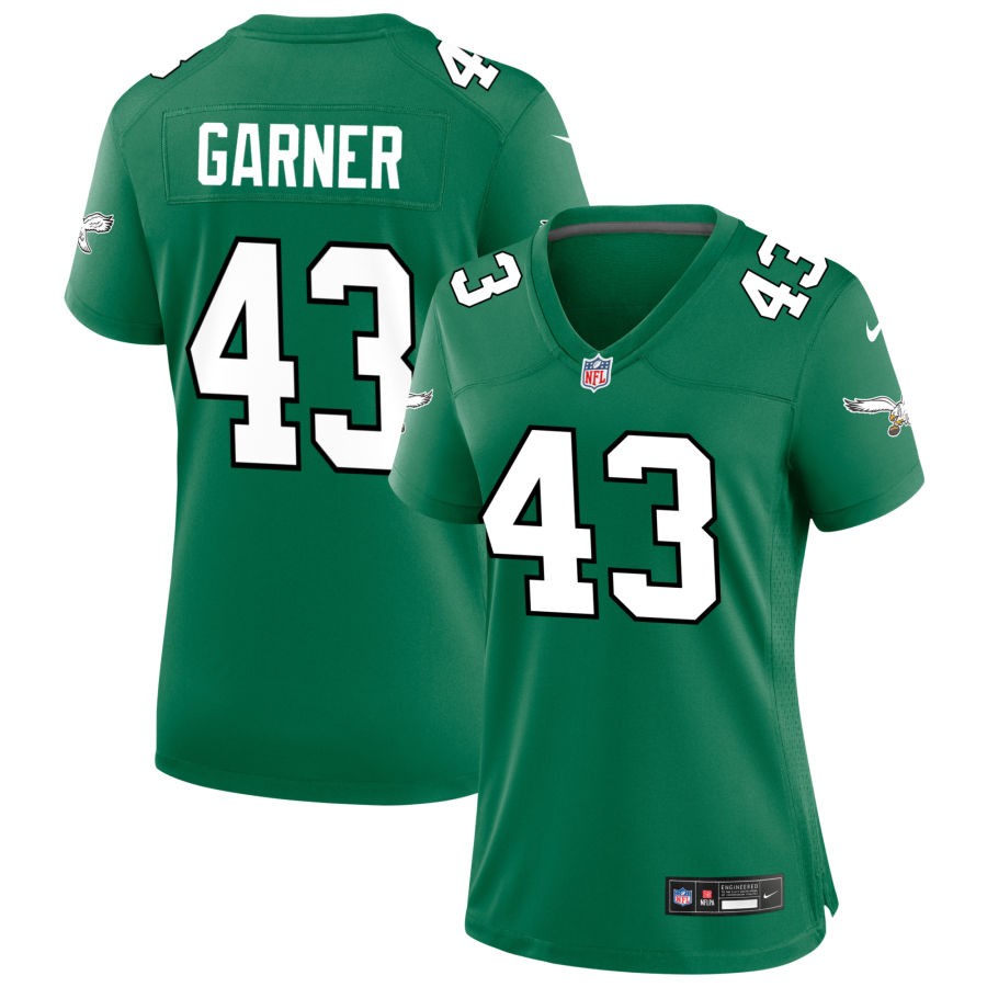 Mekhi Garner Philadelphia Eagles Nike Women's Alternate Game Jersey - Kelly Green(S)
