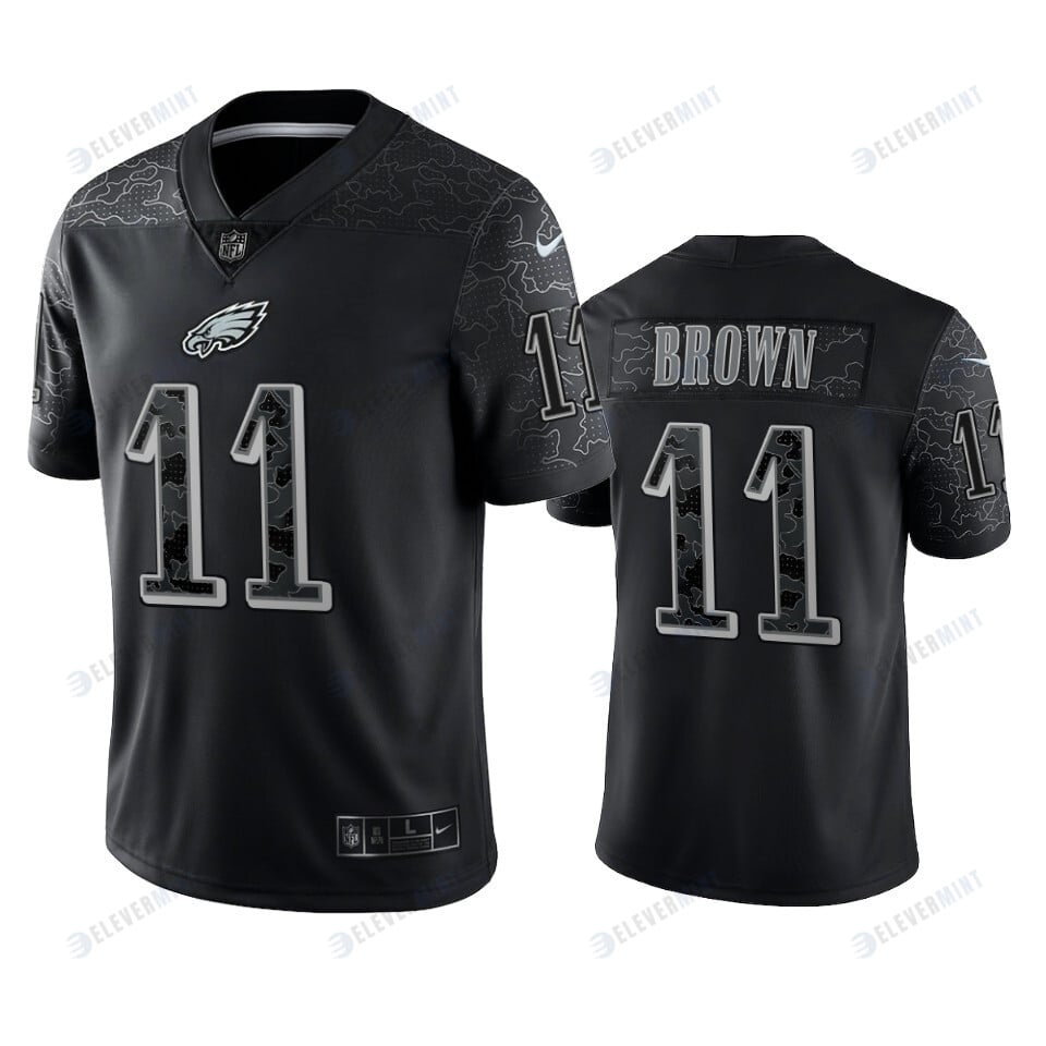 A.J. Brown 11 Philadelphia Eagles Black Reflective Limited Jersey - Men(S/No)