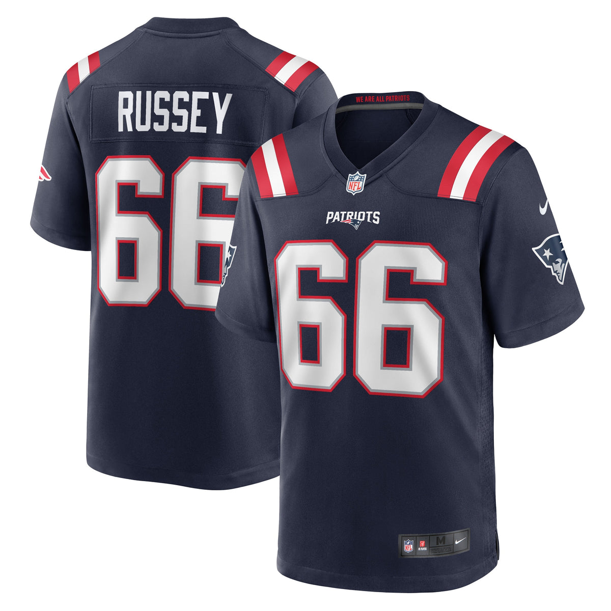 Kody Russey New England Patriots Nike Game Player Jersey - Navy(S)
