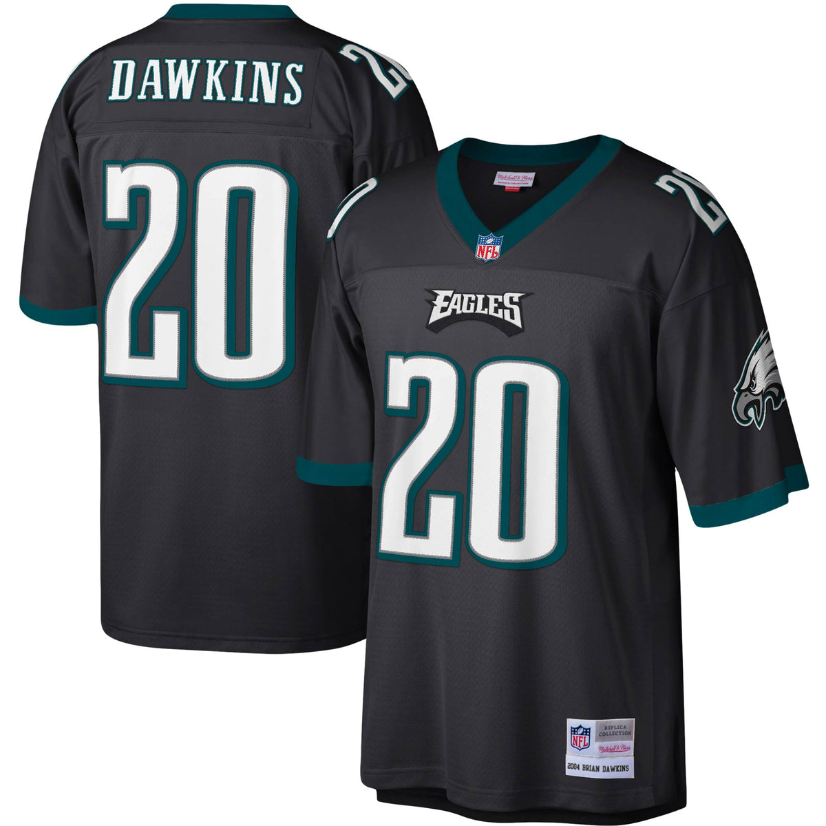 Brian Dawkins Philadelphia Eagles Mitchell  Ness Legacy Replica Jersey - Black(S)