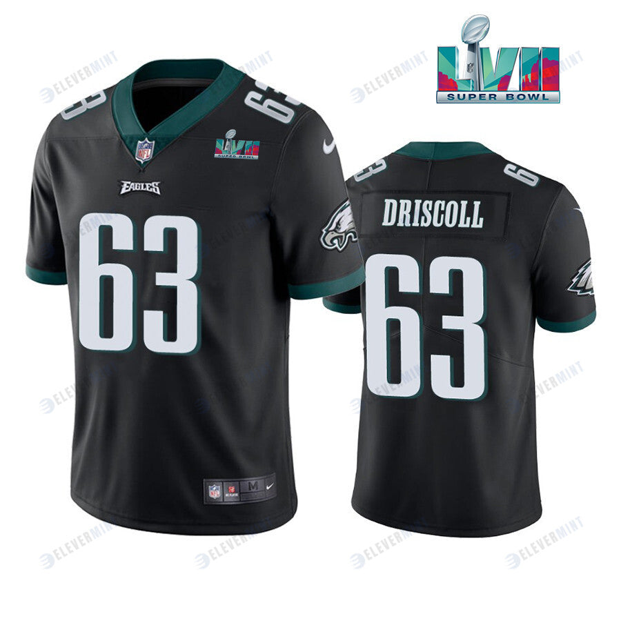 Jack Driscoll 63 Philadelphia Eagles Super Bowl LVII Vapor Limited Men Jersey - Black(S/No)